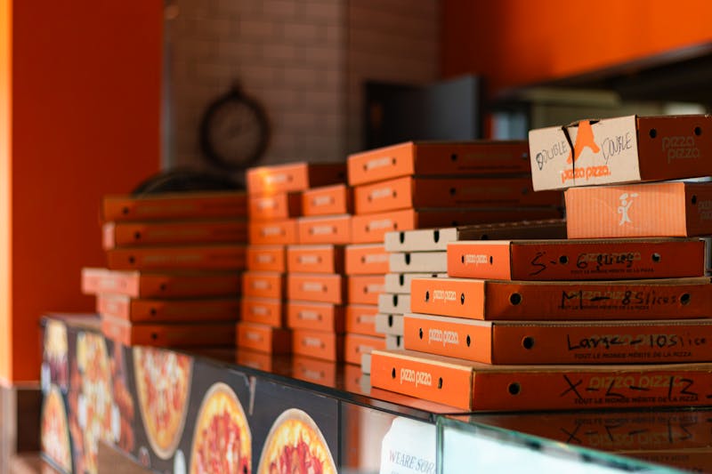 Dions pizza catering party spread